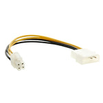 Motherboard Molex IDE 2-polig zu 4-poligem ATX P4 12V ATX CPU Stromanschluss Adapterkabel, 2-polig männlich zu 4-polig weiblich