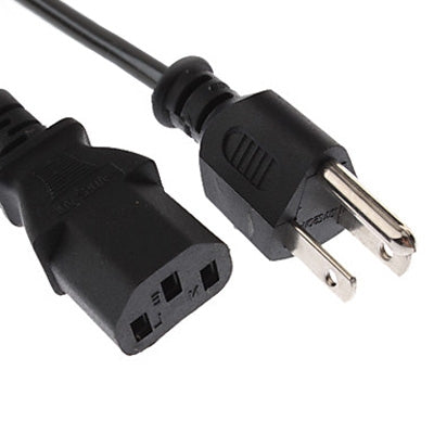 Universelle US 3-polige AC-Stromkabel für Desktop-Computer Drucker Monitor Stecker, Kabellänge: 1,2m, US-Stecker 2-polig, Länge: 1,2m