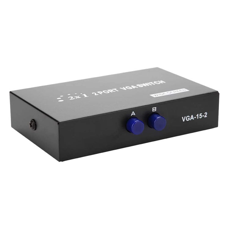 2-Port VGA Umschaltbox, 2 Eingänge 1 Ausgang für LCD PC TV Monitor - HD15 (FJ-15-2C)