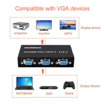 2-Port VGA Umschaltbox, 2 Eingänge 1 Ausgang für LCD PC TV Monitor - HD15 (FJ-15-2C)