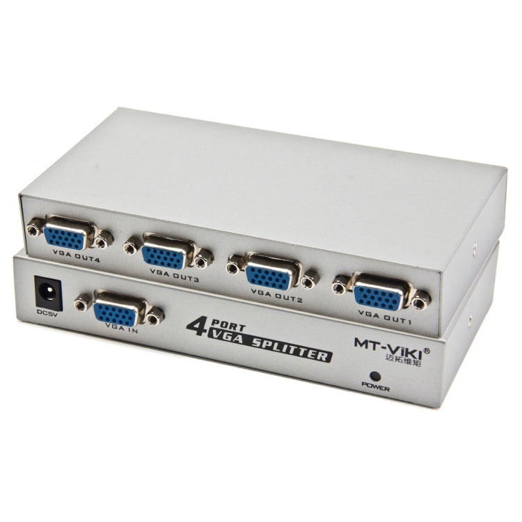 4-Port 150MHz VGA-Verteiler (1 VGA-Eingang, 4 VGA-Ausgänge), 4-Port-Verteiler Silber