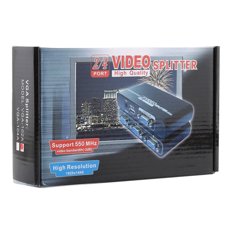 VGA-102A 1-zu-2-Port 1920 x 1440 VGA-Verteiler, 2 Ports