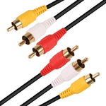 Audio-Video Stereo RCA AV-Kabel normale Qualität, Länge: 3m, 3 RCA zu 3 RCA, Länge: 3m