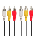 Audio-Video Stereo RCA AV-Kabel gute Qualität, Länge: 15m, 3 RCA zu 3 RCA, Länge: 15m