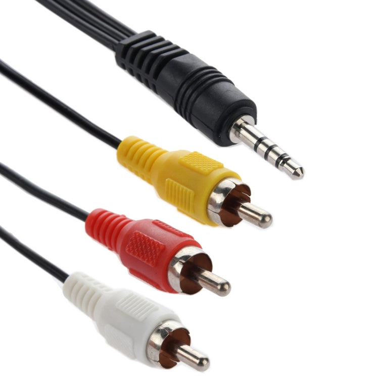 3,5mm Klinkenstecker Stereo auf 3 männliche RCA-Stecker Kabel, Länge: 75cm