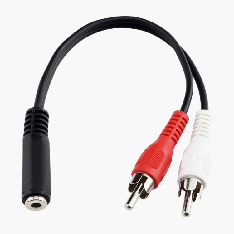 3,5mm Klinkenbuchse Stereo auf 2 männliche RCA-Stecker Kabel, Länge: 38cm, 3,5mm zu 2 RCA männlich