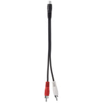 3,5mm Klinkenbuchse Stereo auf 2 männliche RCA-Stecker Kabel, Länge: 38cm, 3,5mm zu 2 RCA männlich