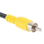 2 RCA AV Buchse zu 1 RCA Stecker Y-Verteiler Videokabeladapter, Länge: 26,5cm, 1 RCA Stecker zu 2 RCA Buchsen