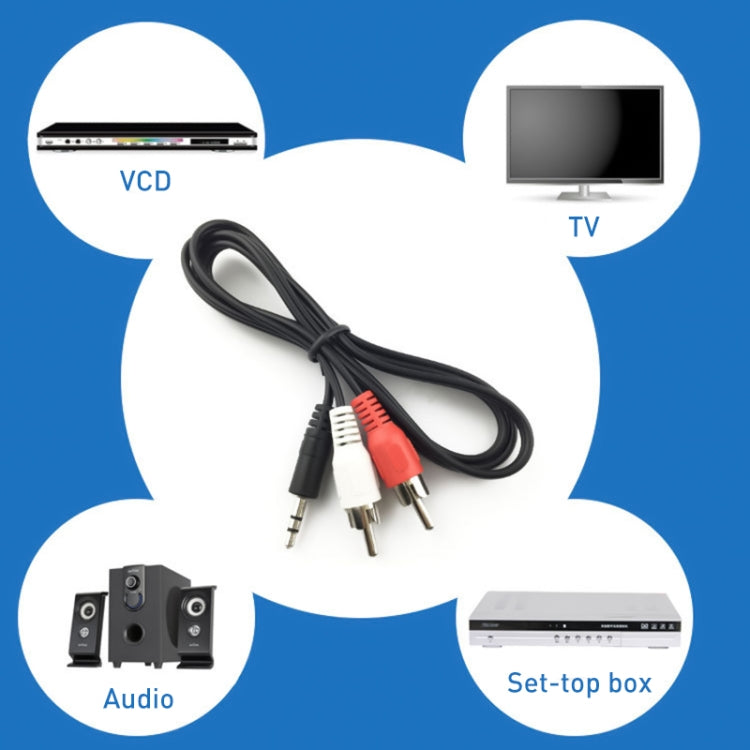 Klinkenkabel 3,5mm Stereo zu RCA Stecker Audio Kabel normale Qualität, Länge: 3m, Länge: 3m