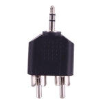 2 RCA Stecker zu 3,5mm Stecker Audio Y-Adapter, 2 RCA Stecker zu 3,5mm