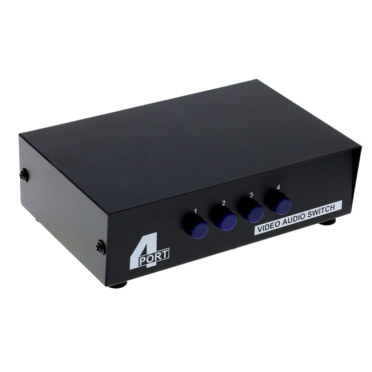 4 Eingänge 1 Ausgang Audio Video AV RCA Umschaltbox, 4 Eingänge 1 Ausgang