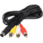 4-poliges S-Video auf 3 Cinch AV TV Stecker Konverterkabel, Länge: 1,5 m, S-Video auf AV 3 Cinch Stecker