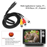 4-poliges S-Video auf 3 Cinch AV TV Stecker Konverterkabel, Länge: 1,5 m, S-Video auf AV 3 Cinch Stecker