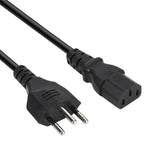 3-poliges Brasilien AC Netzkabel, Länge: 1,2m (OD5.5), Brasilien Stecker, 1,2m