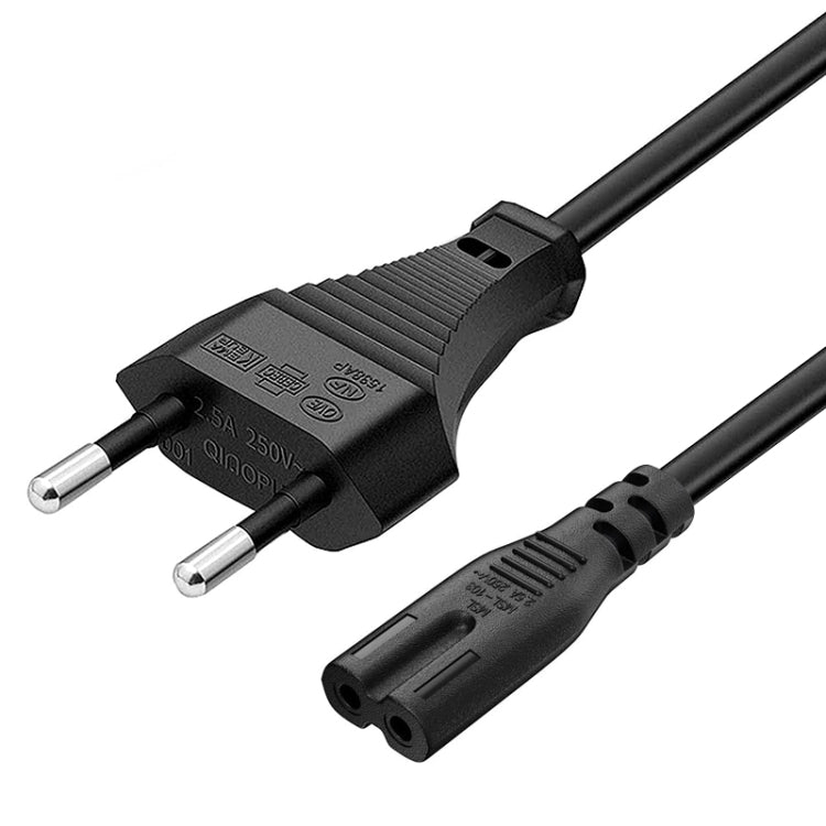 Hochwertiges 2-poliges EU-Netzkabel für Notebook, Länge: 1,5m, 2-poliger EU-Stecker, Länge: 1,5m