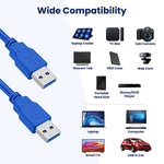 USB 3.0 A Stecker auf A Stecker AM-AM Verlängerungskabel, Länge: 3m, Länge: 1m