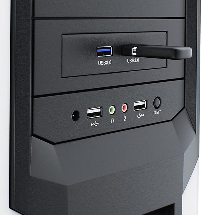 USB 3.0 Frontblende Floppy-Laufwerksschacht 20-poliger 2-Port HUB Halterungskabel, 2 Ports USB 3.0 (Schwarz)