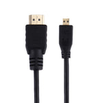 1,5m Micro HDMI zu HDMI 19-Pin Kabel, Version 1.4, unterstützt 3D, HDMI Stecker, unterstützt 3D, Länge: 1,5m