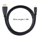 1,5m Micro HDMI auf HDMI 19-poliges Kabel, Version 1.4, HDMI Stecker, Länge: 1,5m
