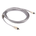 Hochwertiges Firewire IEEE 1394 4-poliger Stecker auf 4-poliger Stecker Kabel, Länge: 3m (vergoldet), 4-polig auf 4-polig (3m)