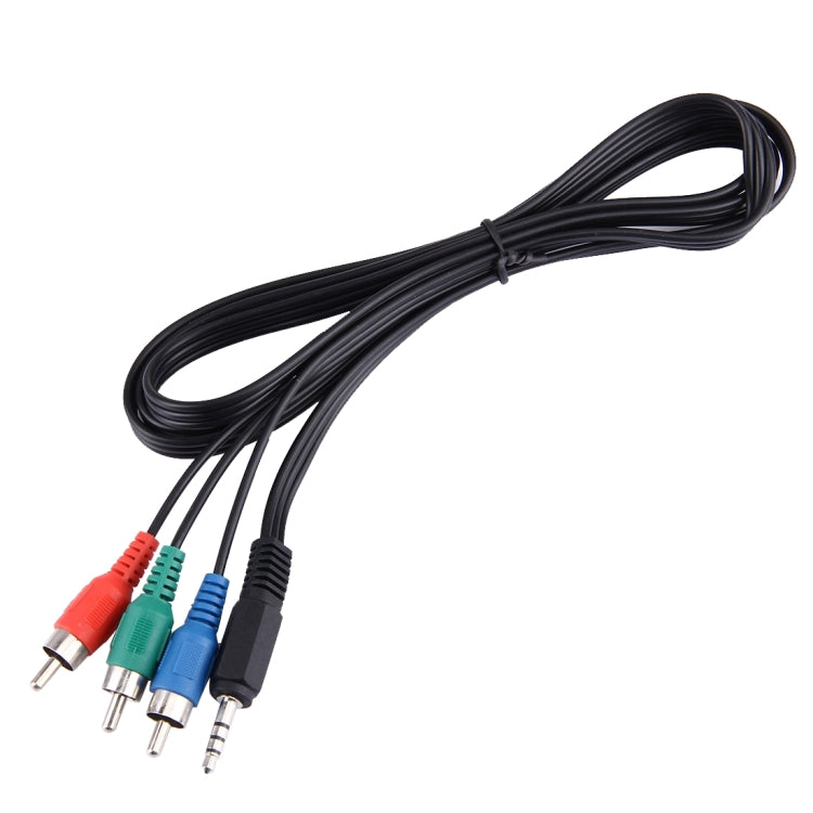 1,5m Klinke 3,5mm RGB Komponenten-Video-Kabel, 3,5mm auf 3 RCA, Länge: 1,5m