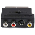 Scart Stecker auf Buchse mit Composite AV + S-Video Buchsen, AV + S-Video Goldbuchse