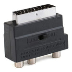Scart Stecker auf Buchse mit Composite AV + S-Video Buchsen, AV + S-Video Goldbuchse