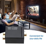Digitaler Optischer Koaxial Toslink zu Analog RCA Audio-Konverter (Schwarz), Spdif+Koaxial zu 2RCA