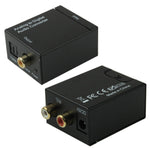 Analog RCA zu Digital Optisch Koaxial Toslink Audio-Konverter (Schwarz), 2RCA zu Spdif+Koaxial
