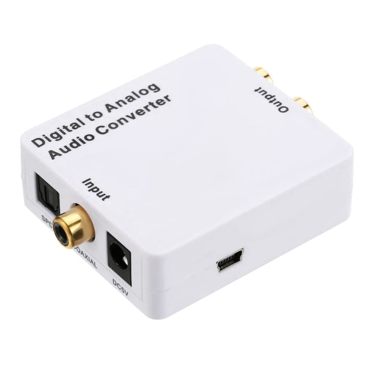 Digital-zu-Analog Audio-Konverter / Mini Audio-Decoder, Größe: 72 x 55 x 20mm, Spdif+Koaxial zu 2RCA+3,5mm