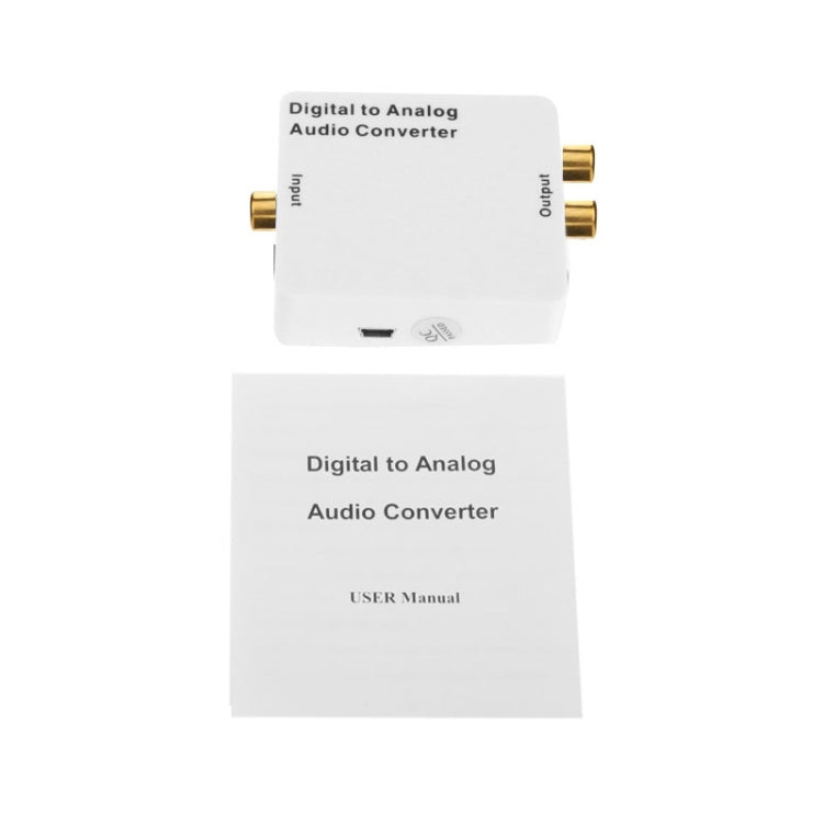 Digital-zu-Analog Audio-Konverter / Mini Audio-Decoder, Größe: 72 x 55 x 20mm, Spdif+Koaxial zu 2RCA+3,5mm
