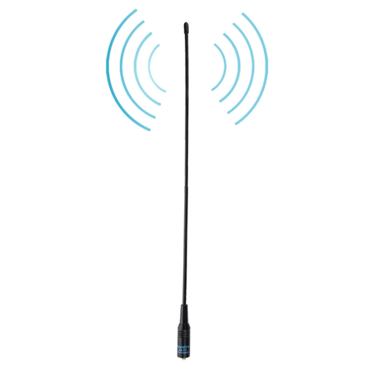 NAGOYA NA-771 144/430MHz Dual-Band flexible Federpeitschen-SMA-F Handfunkantenne für Walkie-Talkie, Antennenlänge: 38cm