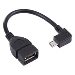 90-Grad Micro-USB-Stecker auf USB 2.0 AF Adapterkabel mit OTG-Funktion für Galaxy / Nokia / LG / BlackBerry / HTC One X /Amazon Kindle / Sony Xperia usw. (40 cm)