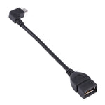 90-Grad Micro-USB-Stecker auf USB 2.0 AF Adapterkabel mit OTG-Funktion für Galaxy / Nokia / LG / BlackBerry / HTC One X /Amazon Kindle / Sony Xperia usw. (40 cm)