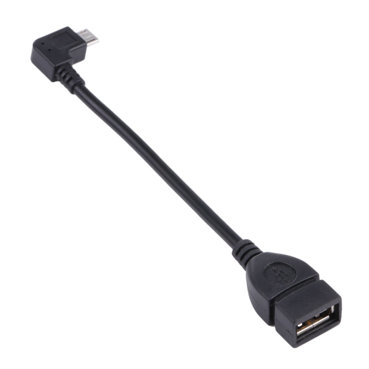 90-Grad Micro-USB-Stecker auf USB 2.0 AF Adapterkabel mit OTG-Funktion für Galaxy / Nokia / LG / BlackBerry / HTC One X /Amazon Kindle / Sony Xperia usw. (40 cm)