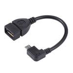 90-Grad Micro-USB-Stecker auf USB 2.0 AF Adapterkabel mit OTG-Funktion für Galaxy / Nokia / LG / BlackBerry / HTC One X /Amazon Kindle / Sony Xperia usw. (40 cm)