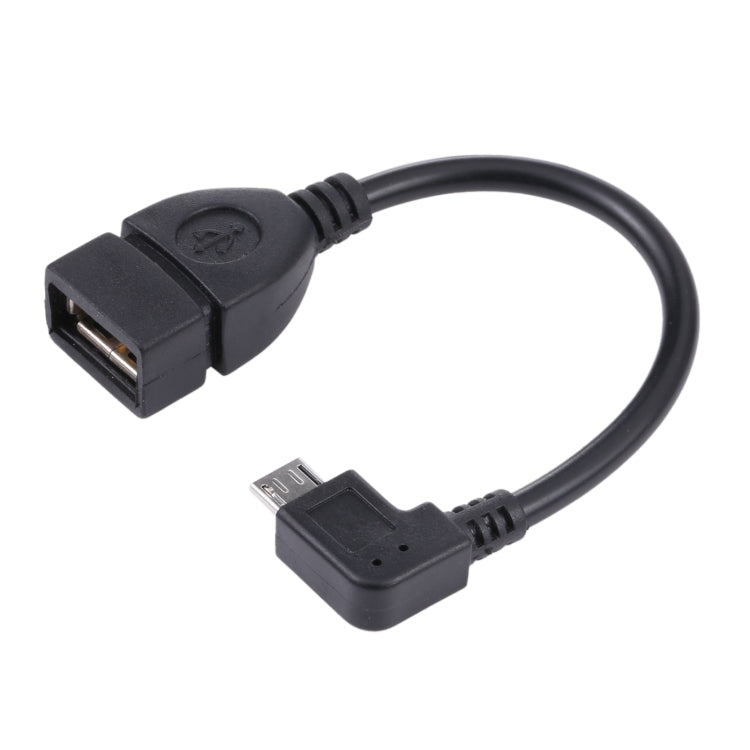 90-Grad Micro-USB-Stecker auf USB 2.0 AF Adapterkabel mit OTG-Funktion für Galaxy / Nokia / LG / BlackBerry / HTC One X /Amazon Kindle / Sony Xperia usw. (40 cm)