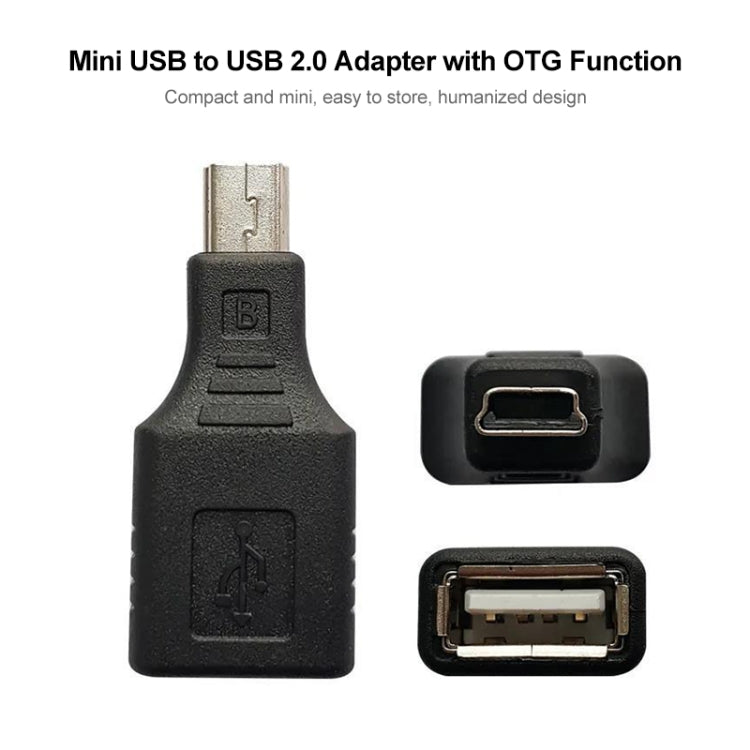 Mini USB Männlich auf USB 2.0 Weiblich Adapter mit OTG-Funktion, USB Weiblich