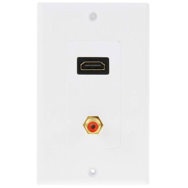 HDMI-Buchse + RCA-Buchse Wandplatte