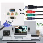 USB 3.0 Buchse + 3 RCA Buchsen + VGA Buchse Wandplatte
