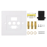 USB 3.0 Buchse + 3 RCA Buchsen + VGA Buchse Wandplatte
