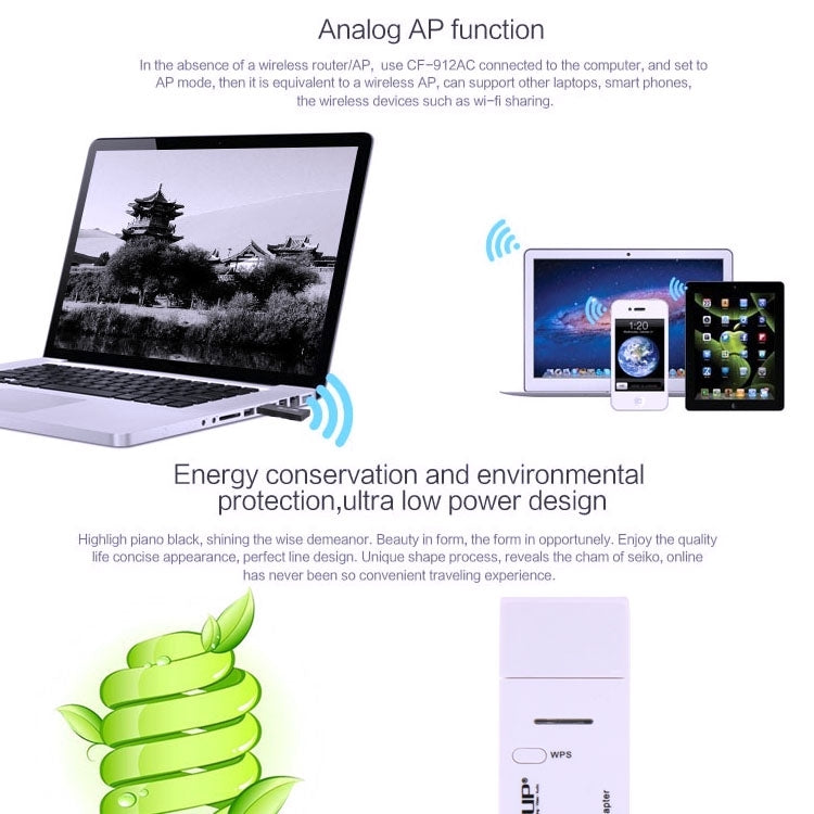 EDUP AC-1601 802.11AC 1200M Dual-Band USB 3.0 Wifi Drahtlosadapter, AC-1601 1200Mbps