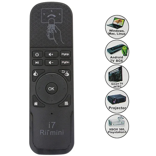 Rii i7 Mini Wireless Air Mouse Tastatur-Fernbedienung für HTPC / Android TV Box / Xbox360, Rii i7