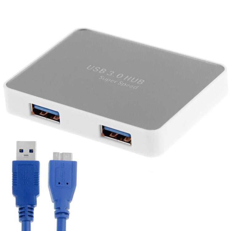CR-H302 Spiegeloberfläche 4-Port USB 3.0 Super-Speed 5Gbps HUB + 60cm USB 3.0 Übertragungskabel, H302 Weiß, H302 Schwarz