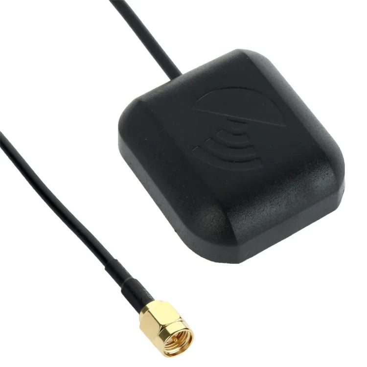 Fahrzeug-GPS-Antenne Aktiver Empfänger mit magnetischer Basis, Antenne, SMA-Stecker, Kabellänge: 3m, SMA-Stecker