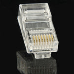 100 Stück / Packung RJ45 Stecker Modularer Stecker, Gold: 3u, Gold: 3u