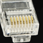 100 Stück / Packung RJ45 Stecker Modularer Stecker, Gold: 3u, Gold: 3u