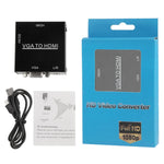 HD 1080P HDMI Mini VGA zu HDMI Scaler Box Audio Video Digital Konverter Adapter für PC / HDTV, HD 1080P