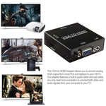 HD 1080P HDMI Mini VGA zu HDMI Scaler Box Audio Video Digital Konverter Adapter für PC / HDTV, HD 1080P