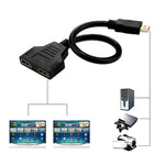 30cm 1080P HDMI Stecker zu 2 Buchse 1 zu 2 Verteilerkabel Adapter Konverter, 1 zu 2